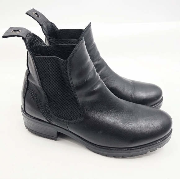Bueno Chelsea Boots‎ Florida Black Leather Pull On